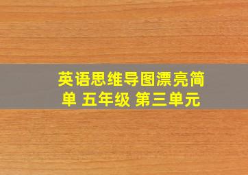 英语思维导图漂亮简单 五年级 第三单元